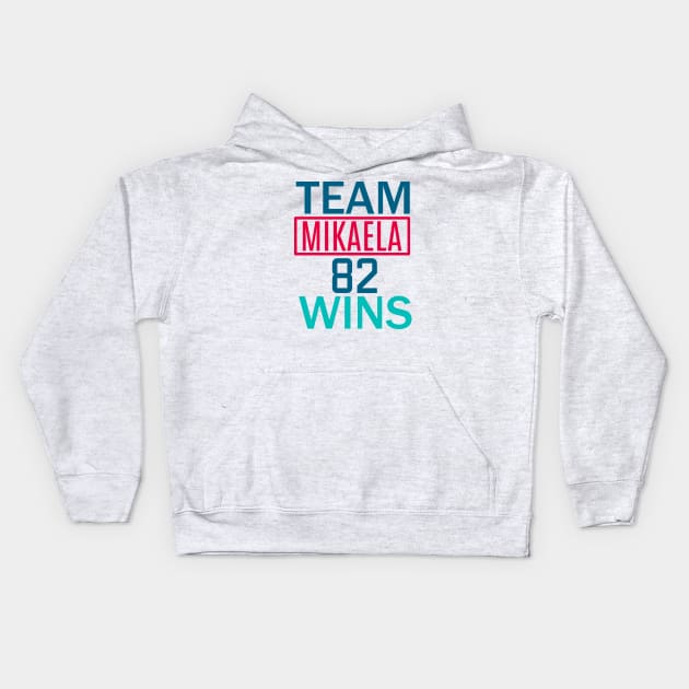 Team Mikaela 82 Wins Kids Hoodie by Traditional-pct